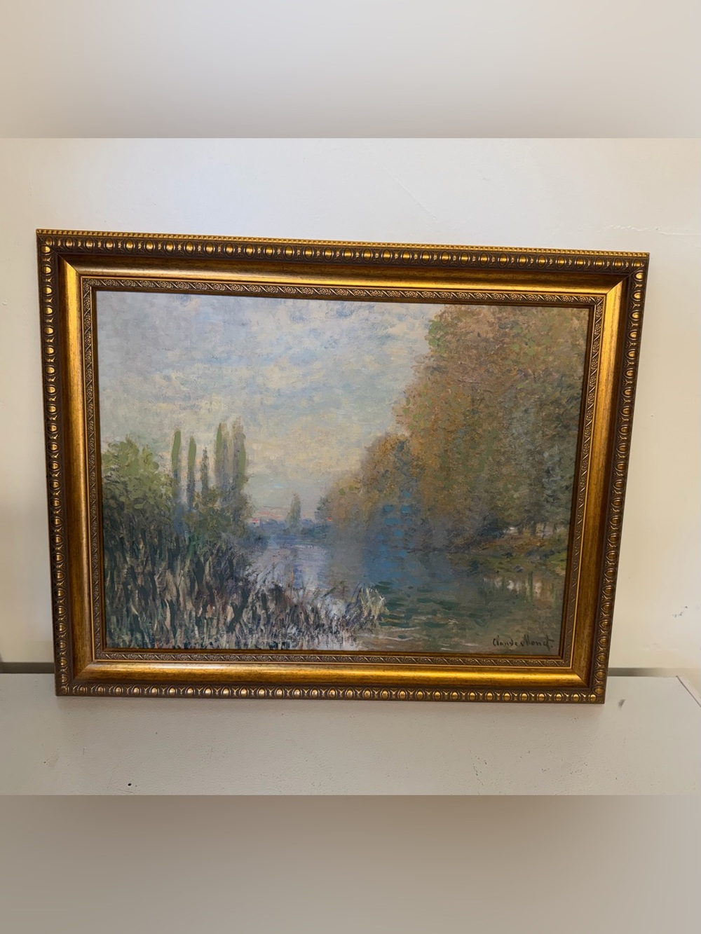 Claude Monet Reproduction Print "The Banks of the Seine in Autumn" 1876